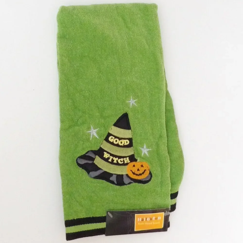 Bundle of 4 Halloween Themed Hand Towels Dish Towels NWT Good Witch Ghost
